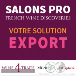 Vitisphere, partenaire de Wine 4 Trade et de ses salons pro export Â« French Wine Discoveries Â»: Une volontÃ© commune dâ€apporter des solutions aux opÃ©rateurs de la filiÃ¨re vitivinicole.