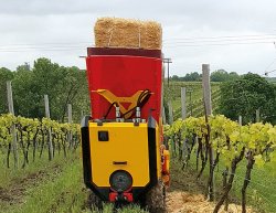 Epandeur de compost, paille broyÃ©e, copeaux/sciure pour les vignobles