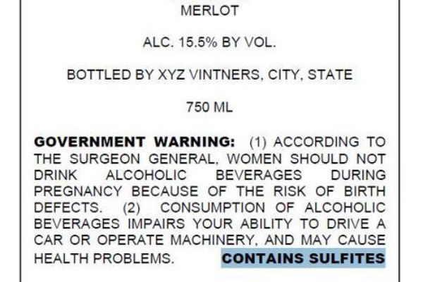 Des avertissements contre le cancer sur les bouteilles de vin aux USA ?