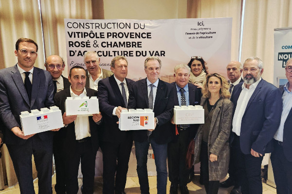 1ères pierres et 8,4 millions € pour le nouveau centre du vin rosé de Provence