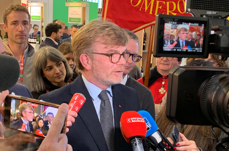 Y’a qu’à (arracher), faut qu’on (exporte) pour Marc Fesneau à Wine Paris