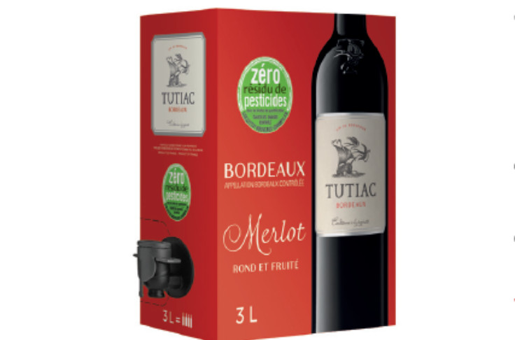 Tutiac commercialise le premier Bib de vin certifié Zéro Résidu de Pesticides
