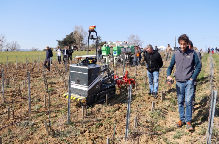 Un nouveau robot chenillard à l'essai pour désherber les vignes