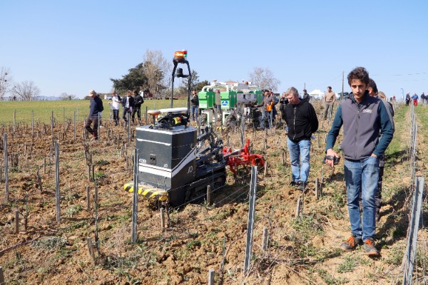 Un nouveau robot chenillard à l'essai pour désherber les vignes