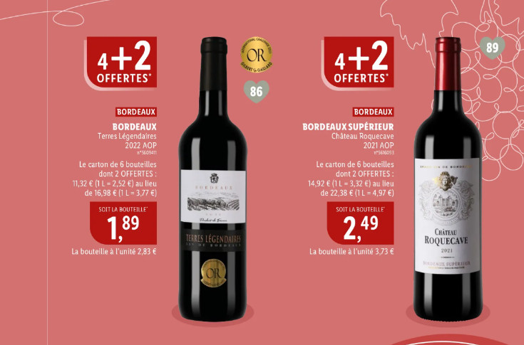 1,89€ le bordeaux chez Lidl, un prix d’appel à manifester pour le vignoble girondin