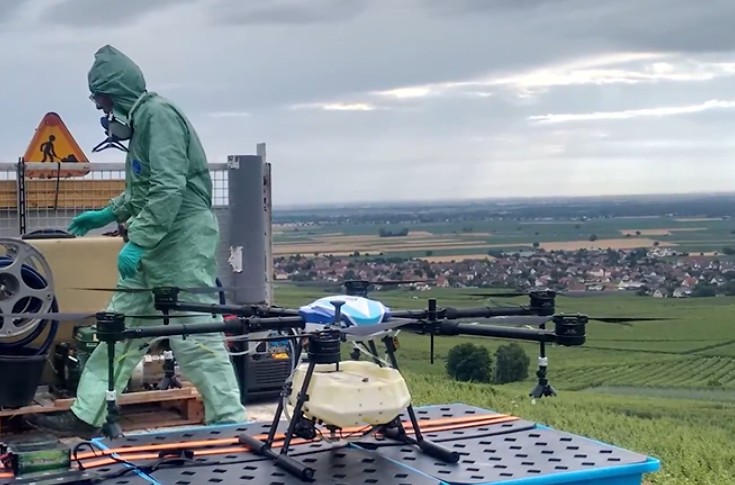 Les vignes restent privées de traitement phyto par drone