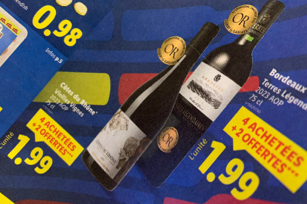 1,99 €, Lidl aligne toujours les vins de Bordeaux et de Côtes du Rhône en dessous de leurs prix de revient