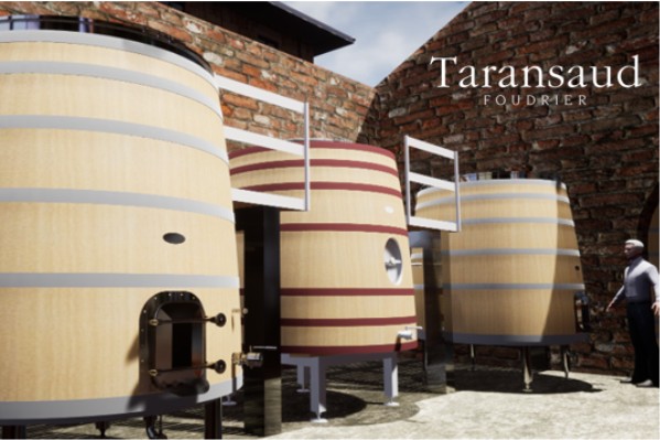 Des foudres parfaitement intégrés aux chais grâce à la réalité virtuelle