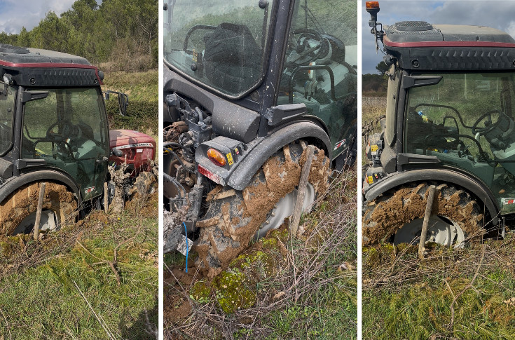 Tracteurs vignerons embourbés : le déluge, 