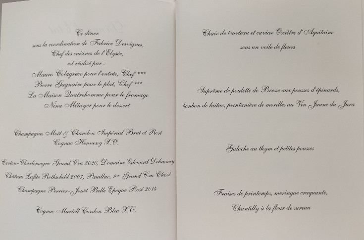 2 cognacs à la table d’Emmanuel Macron et Xi Jinping