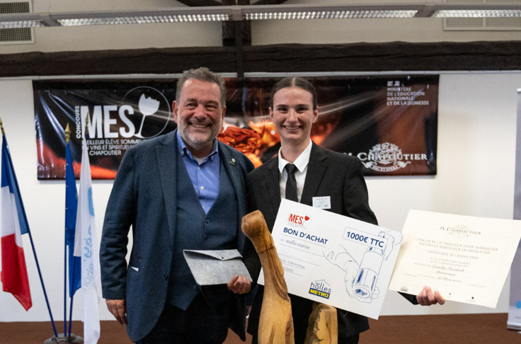 Camille Rouhet meilleure élève sommelier M. Chapoutier