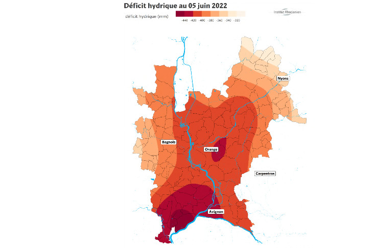Déficit hydrique record dans le vignoble de vallée du Rhône