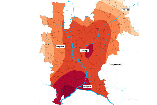Déficit hydrique record dans le vignoble de vallée du Rhône