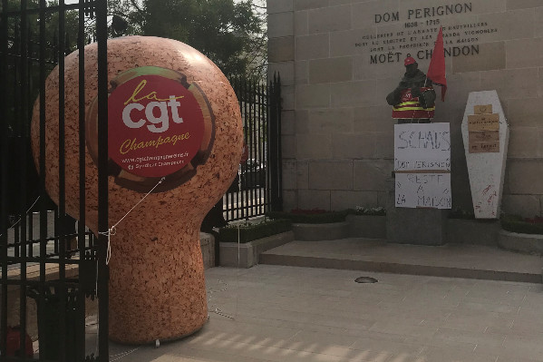 La CGT en grève contre la restructuration de Moët Hennessy Champagne Services
