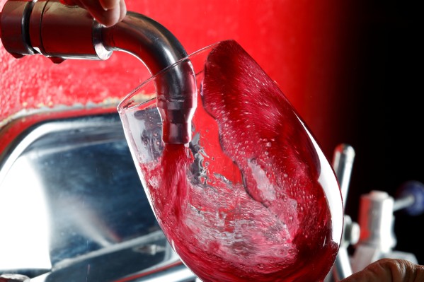 Des raisins mixés et dilués à l’eau pour des vins colorés et aromatiques