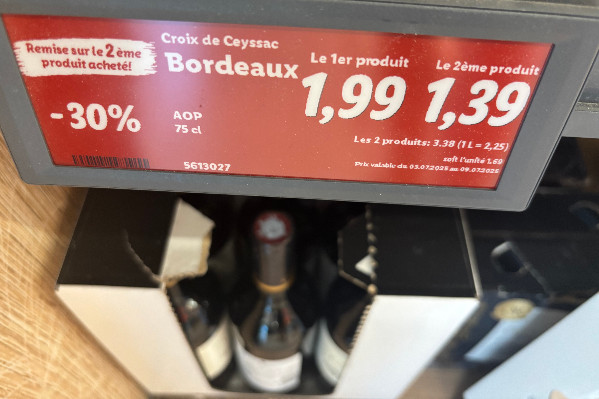 1,39 € le vin de Bordeaux : Lidl ne voit pas le problème, l'offre était ponctuelle
