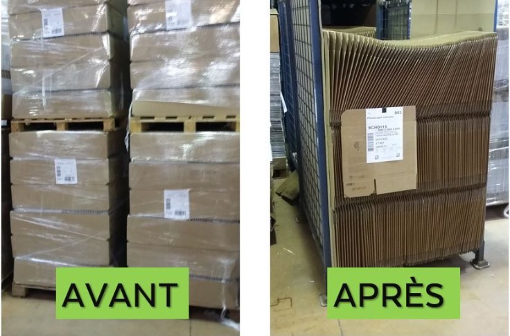 Se passer de palettes filmées au plastique pour la livraison des cartons de vin