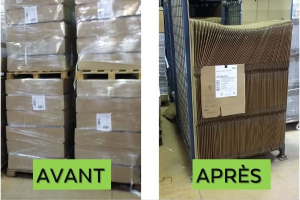 Se passer de palettes filmées au plastique pour la livraison des cartons de vin