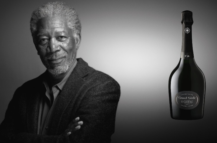 Morgan Freeman égérie des champagnes Laurent-Perrier (hors de France)