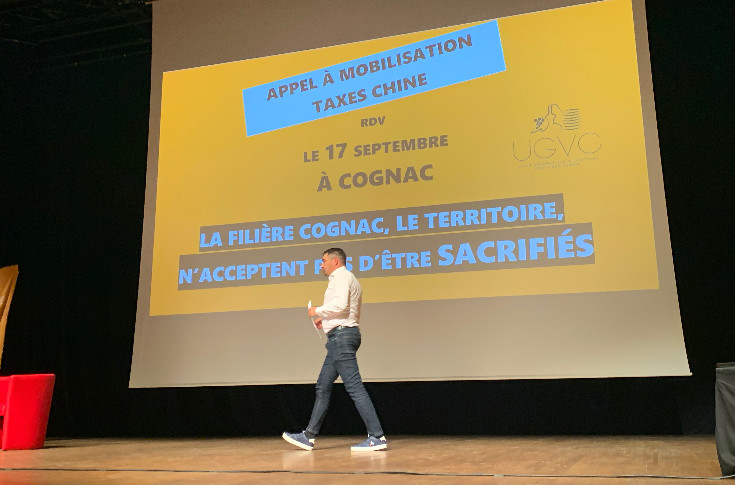 Les vignerons de Cognac manifestent leur 
