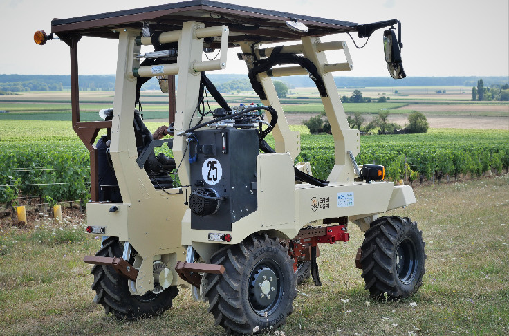 Un enjambeur électrique au banc d’essai en Bourgogne