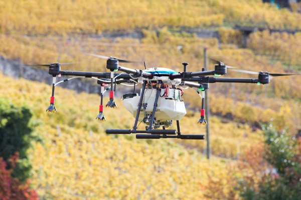 Le drone moins bon que le chenillard ou le pulvérisateur à dos de vigneron