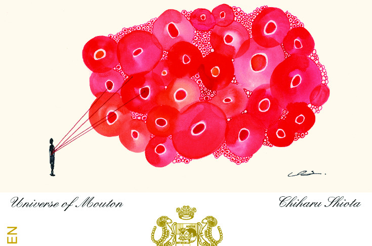 Ballons de rouge pour le château Mouton Rothschild 2021