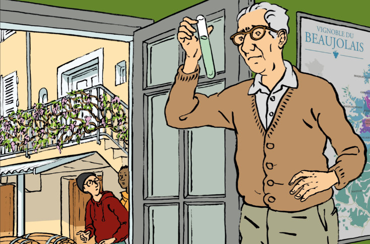 Jules Chauvet sort des cases du vin nature en BD