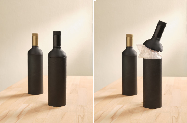 114 g la bouteille de vin en carton qui vise de 