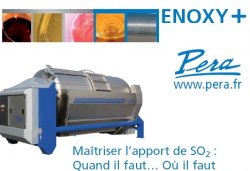 Maîtriser l’apport de SO2 avec le pressoir Enoxy + du groupe Pera. A découvrir à Sitevi