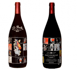 Le magnum de Saint Pourçain La Ficelle pour fêter 25 ans de dessins humoristiques