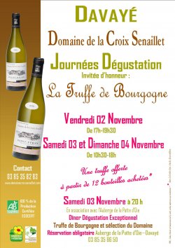 Domaine de la Croix Senaillet : Journées Dégustation Truffe et Vins