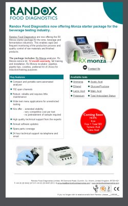 RX MONZA, Un analyseur de vin semi-automatique pour le chai