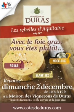Duras : Rendez-vous à la Maison des Vignerons, le 2 décembre 2012