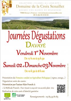 Accords mets-vins : les Journées Dégustations du Domaine de la Croix Senaillet accueillent Alain Franck