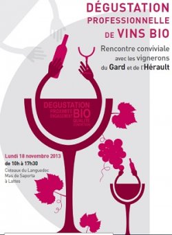 Dégustation professionnelle de vins bio - Lundi 18 Novembre - Mas de Saporta (34)