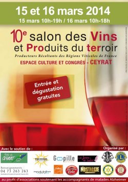 10e salon des vins et produits de terroir de Ceyrat le 15 et 16 mars 2014