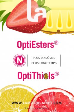OptiThiols<sup>®</sup> & OptiEsters<sup>®</sup> :  pour plus d’arômes, plus longtemps.