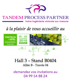 La co-conception by Tandem Process Partner : retrouvez-nous sur Vinitech !