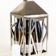   Lanterne 4 Bouteilles mtal argent + bougie + boite cadeau